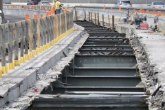 April 2022 - Concrete deck removal of the inner northbound lane of the viaduct, looking south.