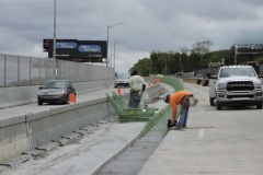 May 2022 - Workers install rebar prior to median construction.