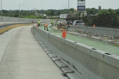 June 2022- Ironworkers install rebar on the inner northbound lane of the viaduct.