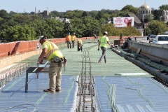 September 2021 - Workers prepare to pave the southbound right lane.
